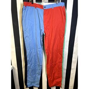 CASTAWAY NANTUCKET Color Block 4 Panel Preppy Chino Pants Men's 40xUF